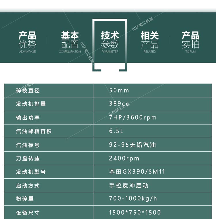 5公分樹枝粉碎機